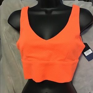 Orange tank crop top brand new